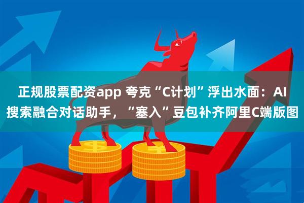 正规股票配资app 夸克“C计划”浮出水面：AI搜索融合对话助手，“塞入”豆包补齐阿里C端版图