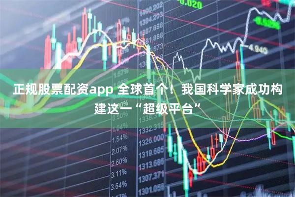 正规股票配资app 全球首个！我国科学家成功构建这一“超级平台”